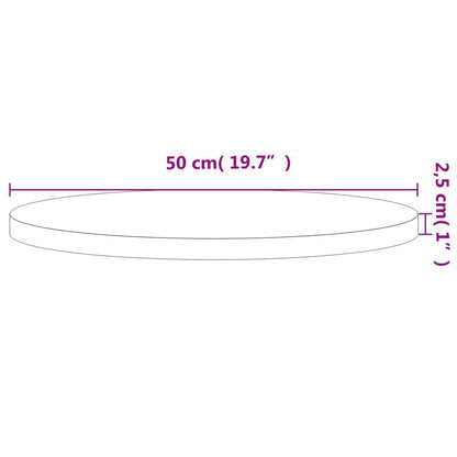 Pöytälevy Ø50x2,5 cm pyöreä massiivipyökkipuuta