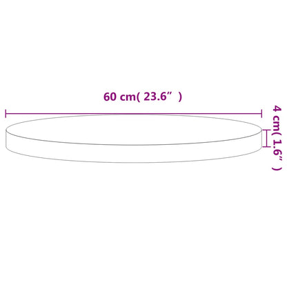 Bordsskiva Ø60x4 cm rund massivt bokträ