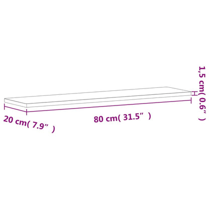 Seinähylly 80x20x1,5 cm massiivipyökkipuuta