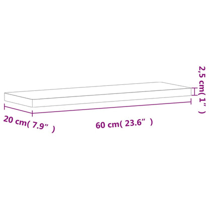 Seinähylly 60x20x2,5 cm massiivipyökkipuuta