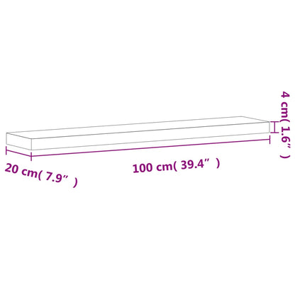 Hyllplan bokträ 100x20x4 cm