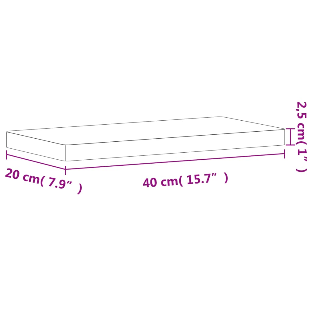 Seinähylly 40x20x2,5 cm massiivipyökkipuuta