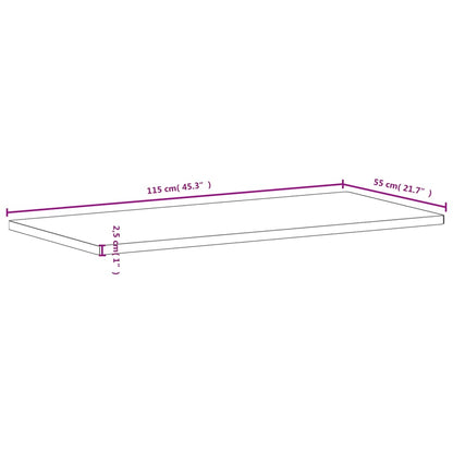 Pöytälevy 115x55x2,5 cm massiivipyökkipuuta