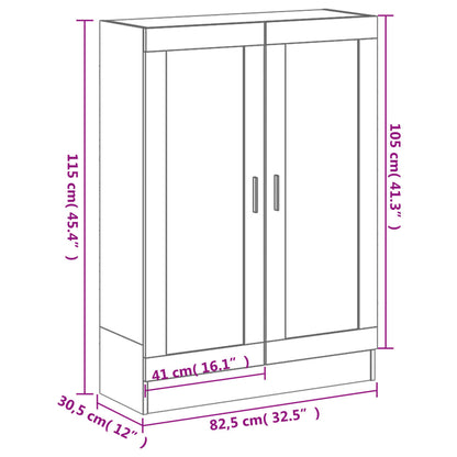 Kirjahylly tammi savunvärinen 82,5x30,5x115 cm