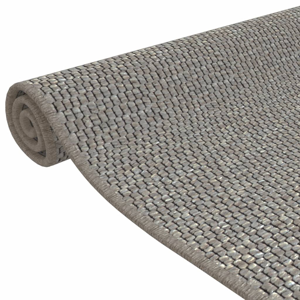 Eteisen matto sisal look hopea 80x150 cm