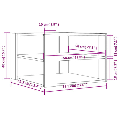 Soffbord betonggrå 59,5x59,5x40 cm konstruerat trä