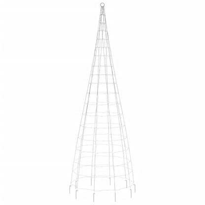 Juldekoration Utomhusbelysning till flaggstång 550 LEDs kallvit 300 cm