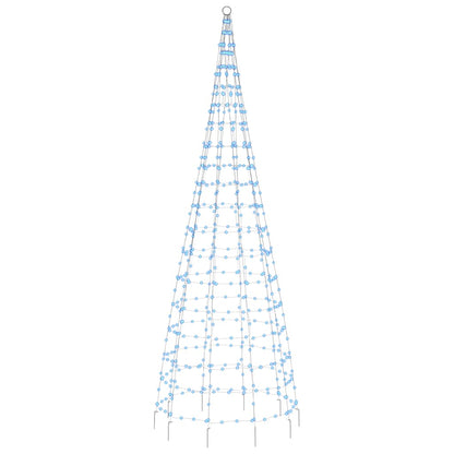Joulukoristeita Ulkovalaistus lipputankoon 550 LEDiä sininen 300 cm
