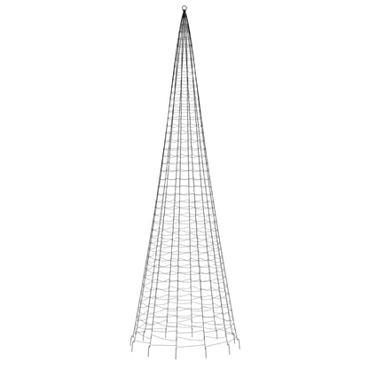 Joulukoristeita Ulkovalaistus lipputankoon 1534 LEDit kylmä valkoinen 500 cm