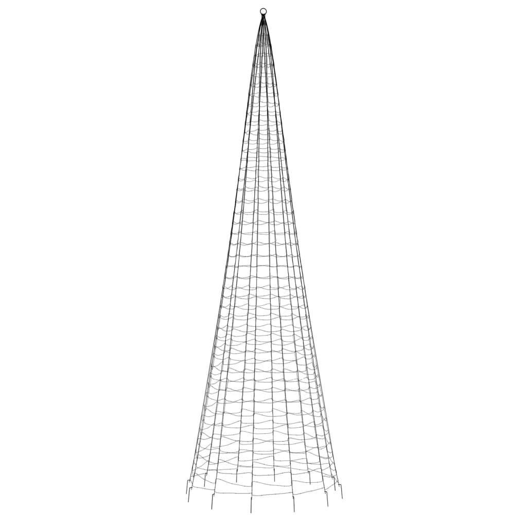 Joulukoristeita Ulkovalaistus lipputankoon 1534 LEDit sininen 500 cm