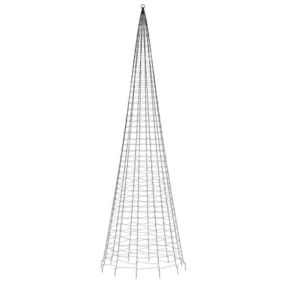 Joulukoristeita Ulkovalaistus lipputankoon 1534 LEDit sininen 500 cm