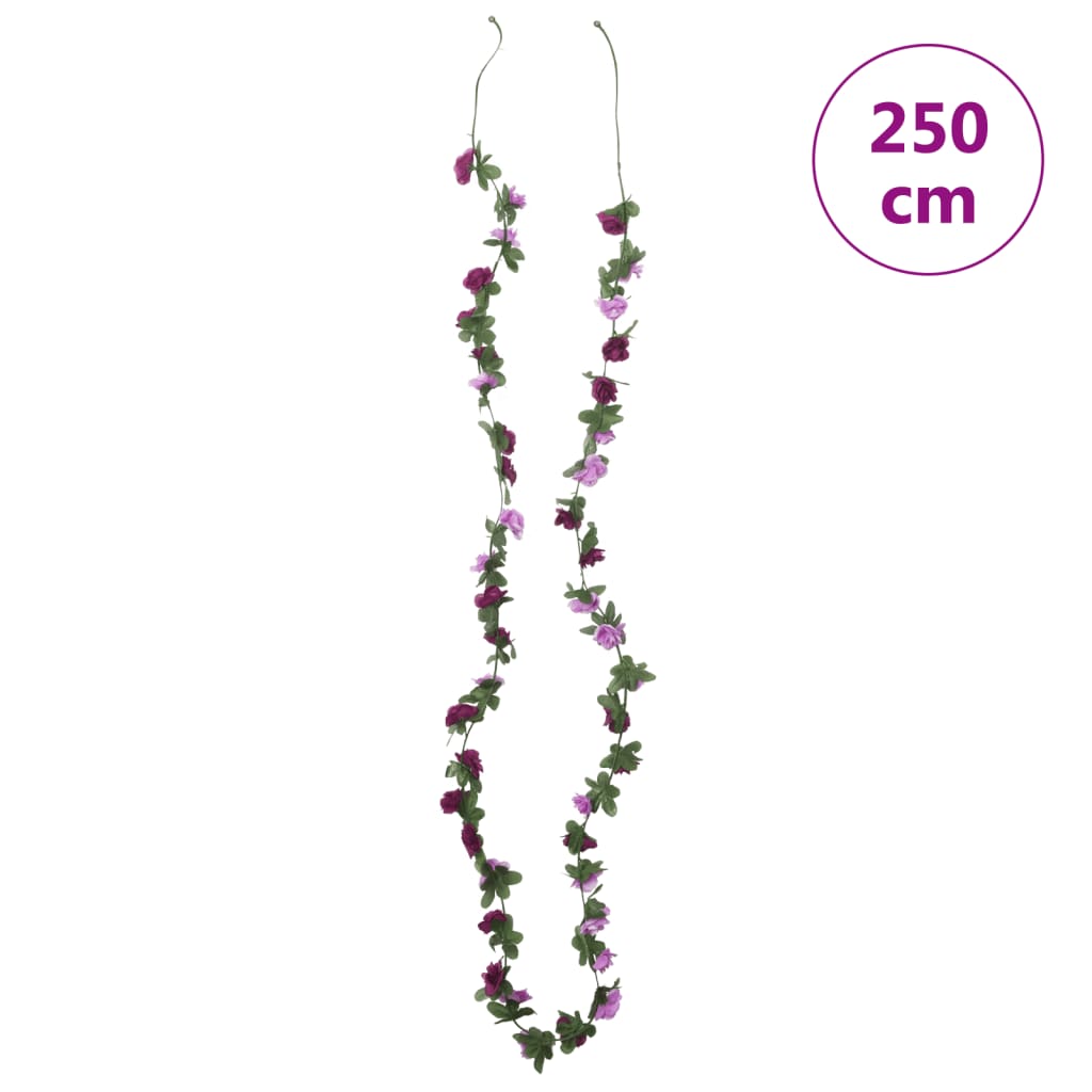 Keinotekoinen kasviseppele violetti 250 cm 6 kpl