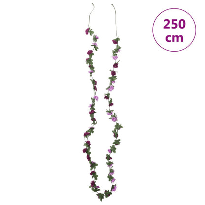 Keinotekoinen kasviseppele violetti 250 cm 6 kpl