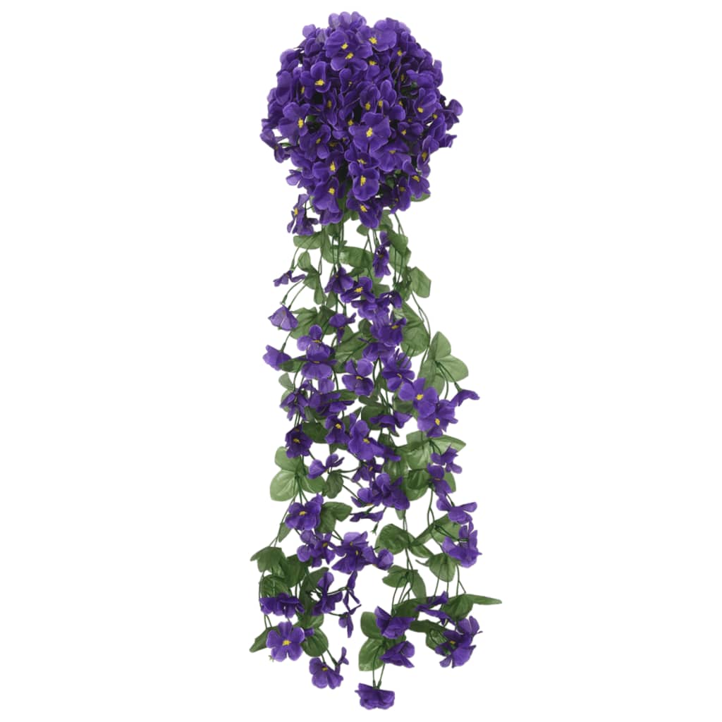 Keinotekoiset kasviseppeleet tumman violetti 85 cm 3 kpl