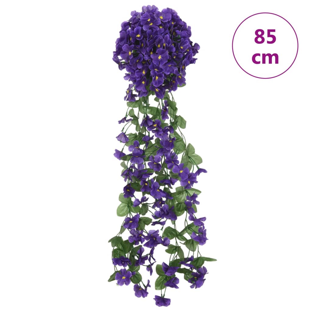 Keinotekoiset kasviseppeleet tumman violetti 85 cm 3 kpl