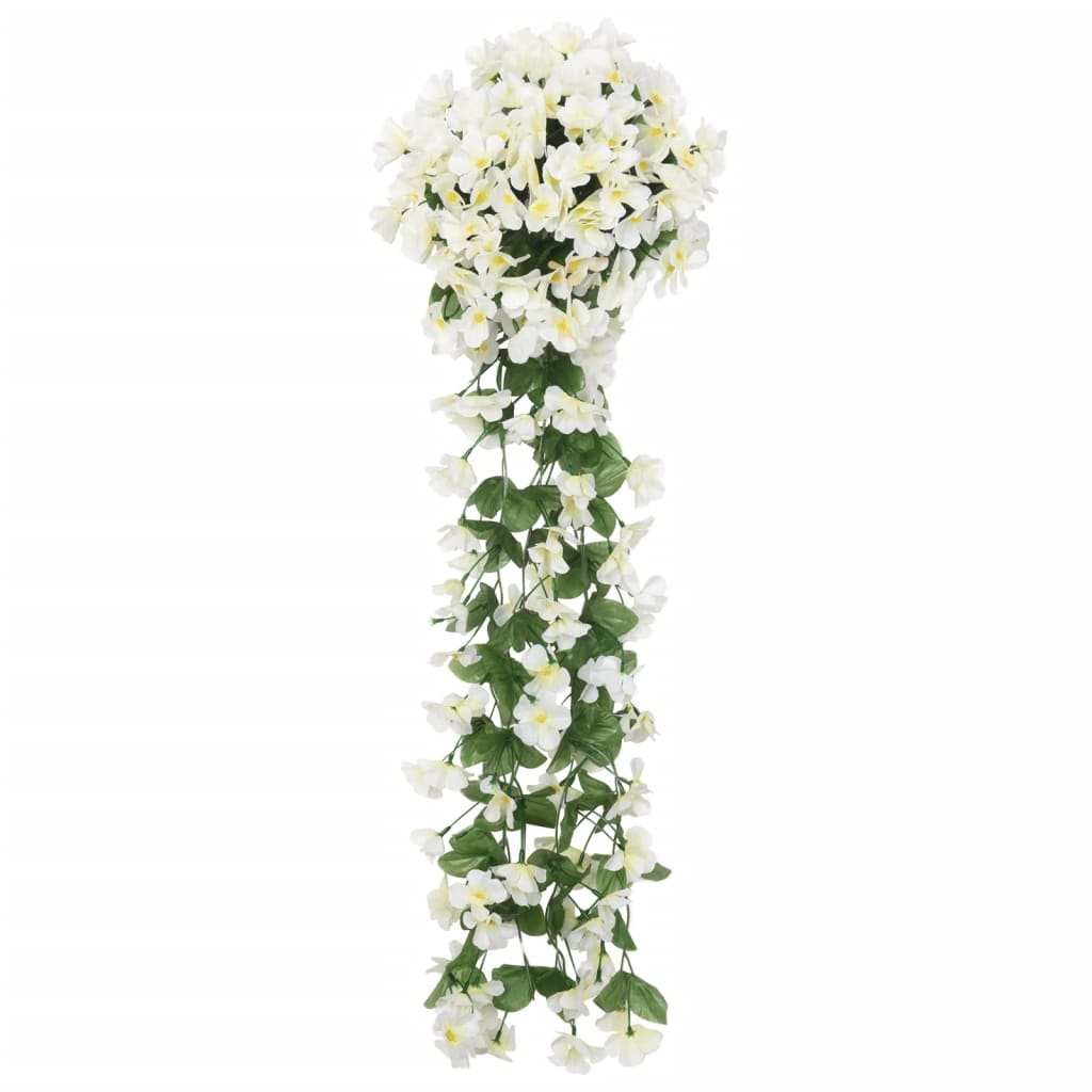 Juldekoration Inomhus Julkransar med blommor 3 st vit 85 cm