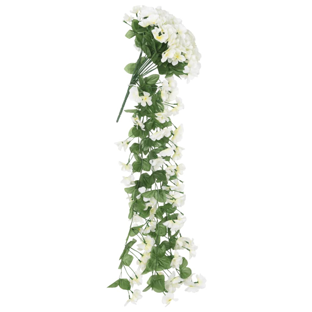 Juldekoration Inomhus Julkransar med blommor 3 st vit 85 cm