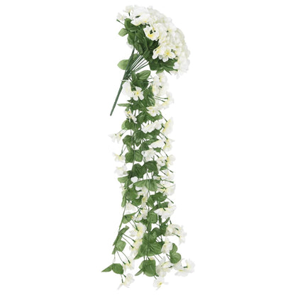 Juldekoration Inomhus Julkransar med blommor 3 st vit 85 cm