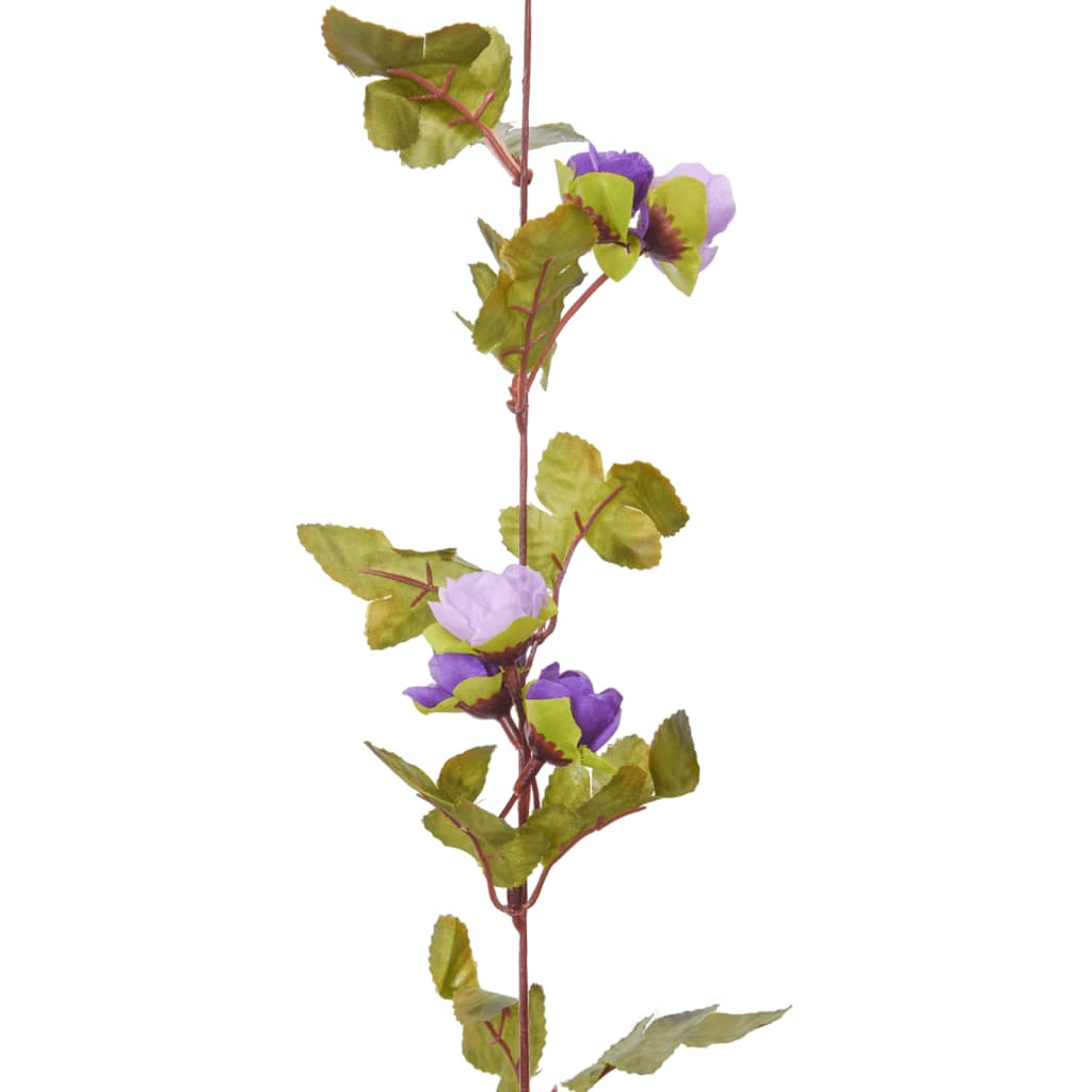 Keinotekoiset kasviseppeleet vaalean violetti 215 cm 6 kpl