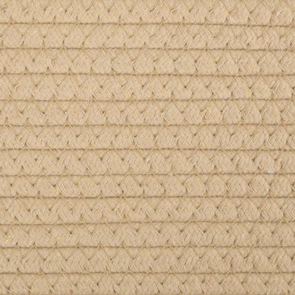 Förvaringskorg beige och vit Ø40x25 cm bomull