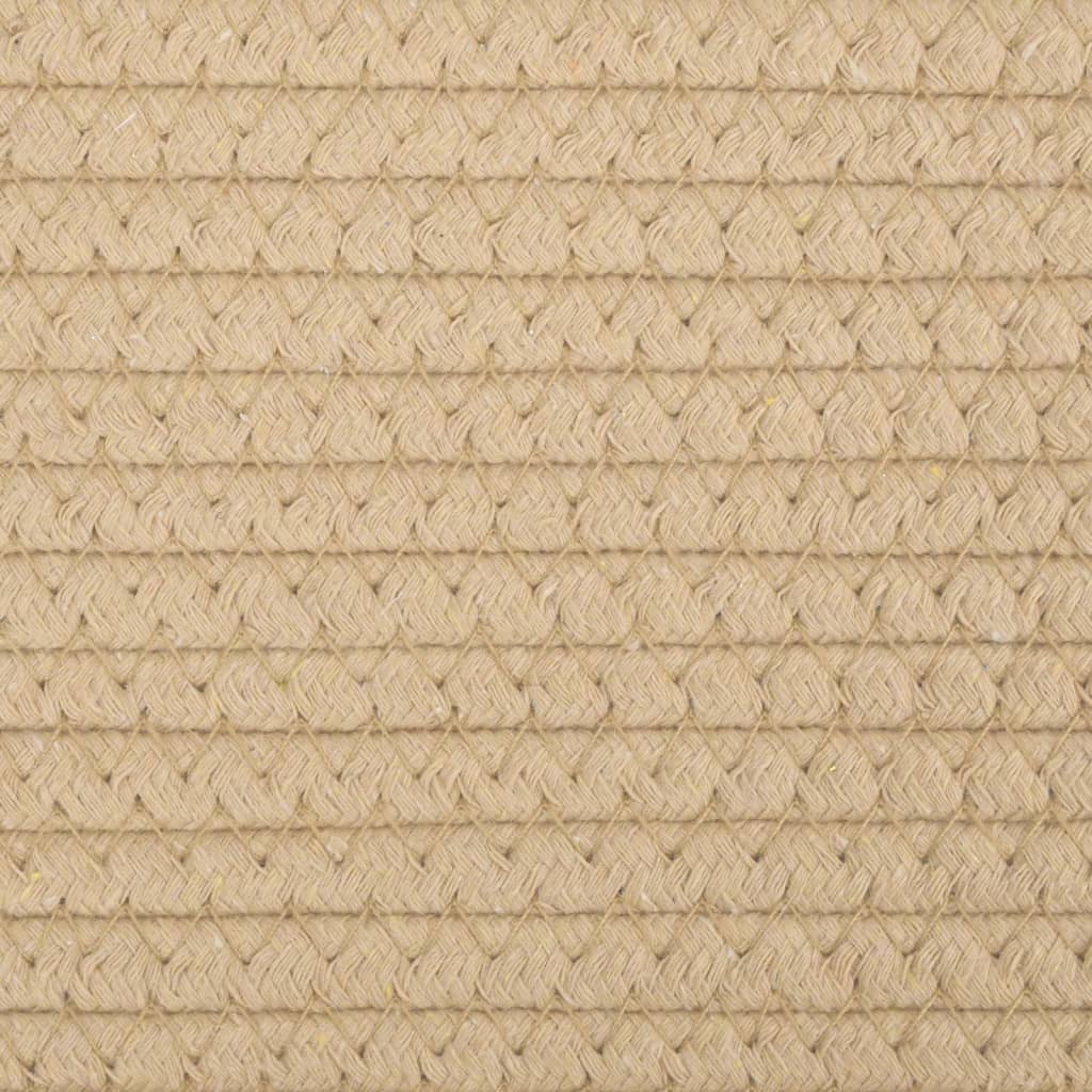 Säilytyskori beige ja valkoinen Ø40x35 cm puuvillaa