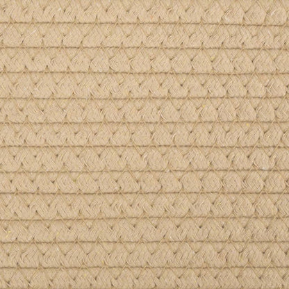 Säilytyskori beige ja valkoinen Ø40x35 cm puuvillaa