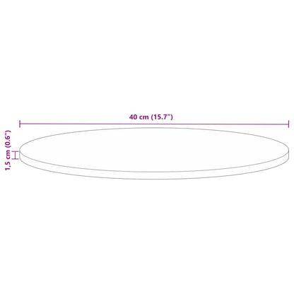 Pöytälevy Ø 40x1,5 cm pyöreä massiivi kierrätyspuuta