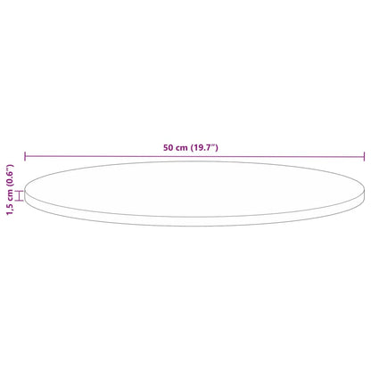 Pöytälevy Ø 50x1,5 cm pyöreä massiivi kierrätyspuuta