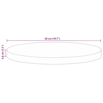 Pöytälevy Ø 50x3,8 cm pyöreä massiivi kierrätyspuuta