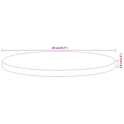 Pöytälevy Ø40x3,8 cm pyöreä massiivi akaasiapuuta