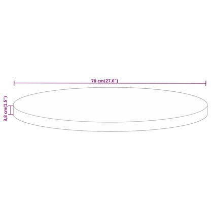 Bordsskiva Ø 70x3,8 cm rund massivt mangoträ