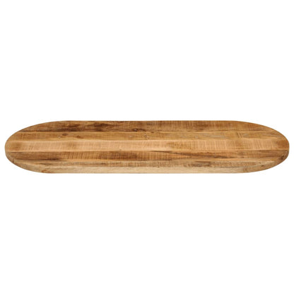 Bordsskiva 100x40x2,5 cm oval massivt grovt mangoträ