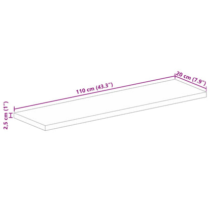 Bordsskiva 110x20x2,5 cm rektangulär massivt återvunnet trä