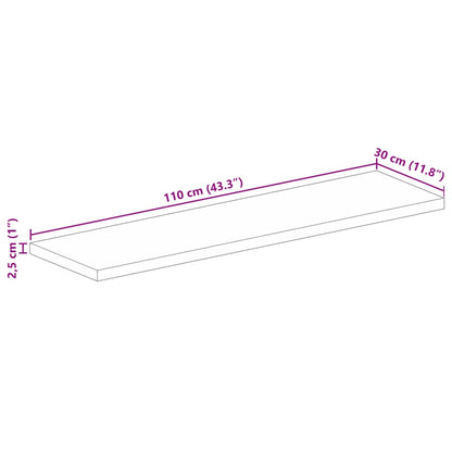 Bordsskiva 110x30x2,5 cm rektangulär massivt mango-trä