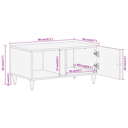 Soffbord massiv mangoträ 80x50x40 cm