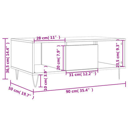 Soffbord svart 90x50x36,5 cm