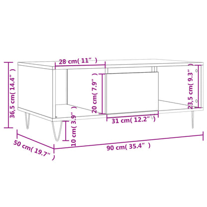 Soffbord sonoma ek 90x50x36,5 cm