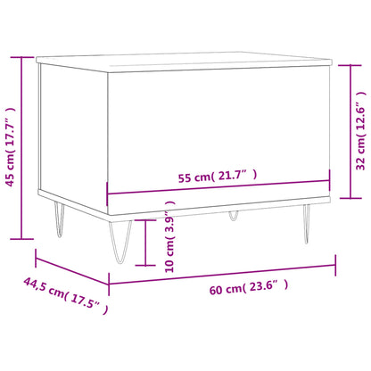 Soffbord vit högglans 60x44,5x45 cm