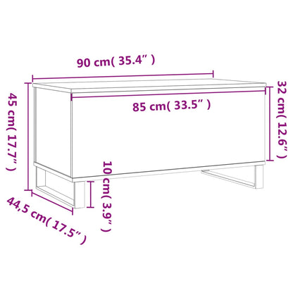 Sohvapöytä sonoma harmaa 90x44,5x45 cm