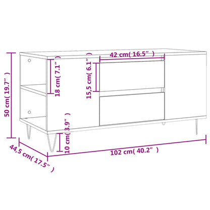 Sohvapöytä betonin harmaa 102x44,5x50 cm