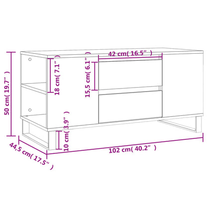 Soffbord vit 102x44,5x50 cm