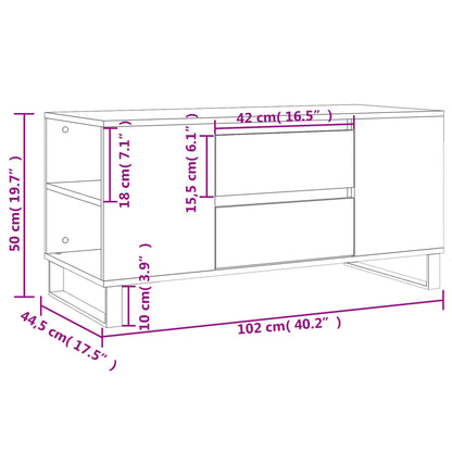 Soffbord brun ek 102x44,5x50 cm