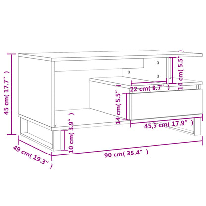 Soffbord svart 90x49x45 cm