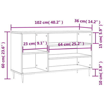 Kenkäteline Kenkäkaappi musta 102x36x60 cm