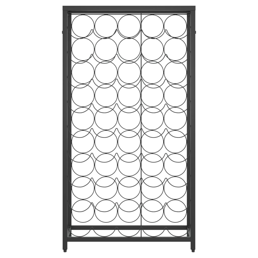 Viiniteline 45 pullolle musta 54x18x100 cm takorauta