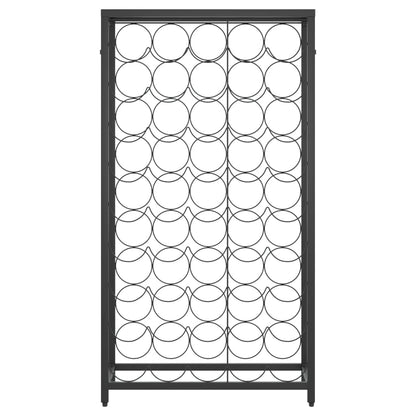 Viiniteline 45 pullolle musta 54x18x100 cm takorauta