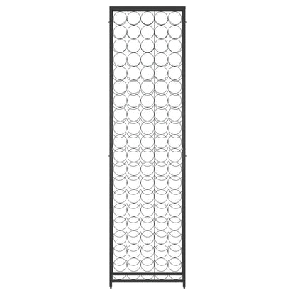 Viiniteline 95 pullolle musta 54x18x200 cm takorauta