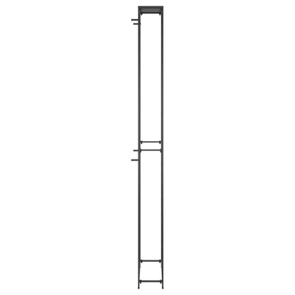 Viiniteline 95 pullolle musta 54x18x200 cm takorauta