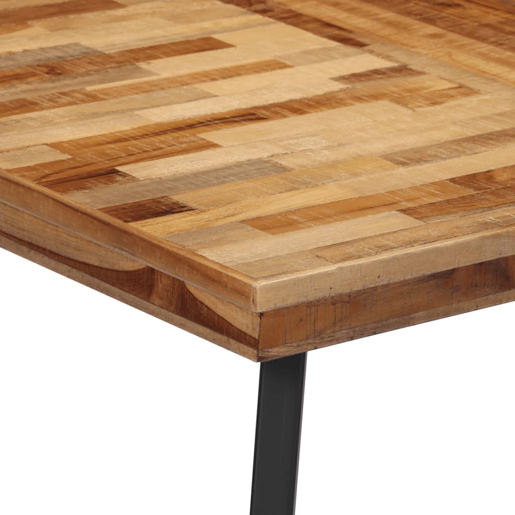 Barbord svart 110x55x105 cm teak