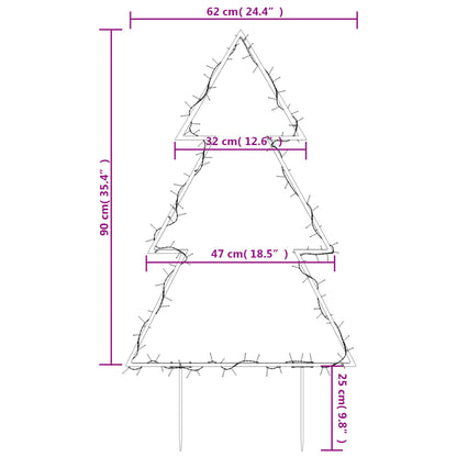 Joulukoristeet Ulkovalaistus Joulukuusi vartaalla 115 LEDiä 90 cm